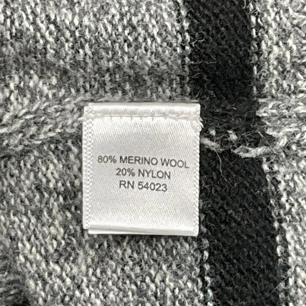 Banana Republic‎ Sweater Men M Merino Wool Italian Striped High Neck Pullover